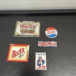 Vintage Look Miniatures Dollhouse Shadow Box Signs Mirrors Advertising 1”-2 1/4”